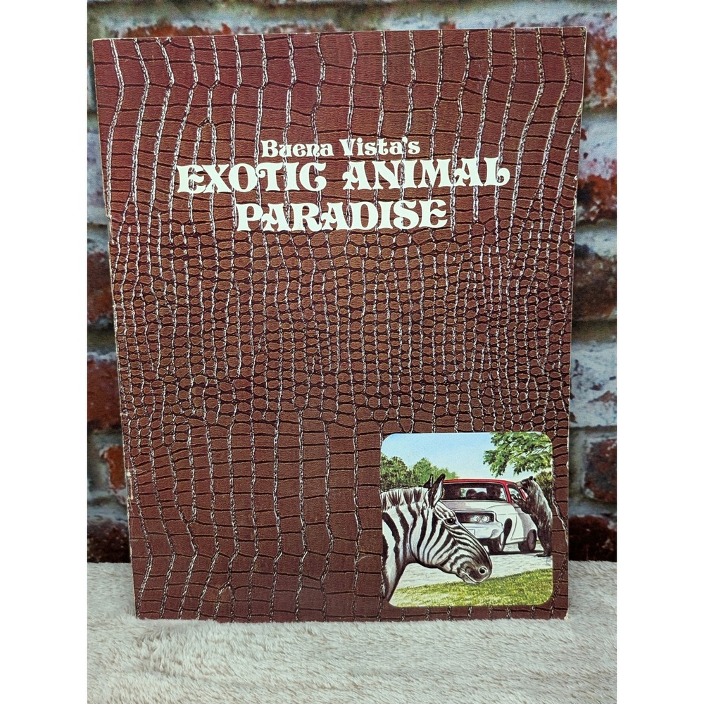 Vintage 1970s Buena Vista Exotic Animal Paradise Souvenir Guide Missouri Ozarks